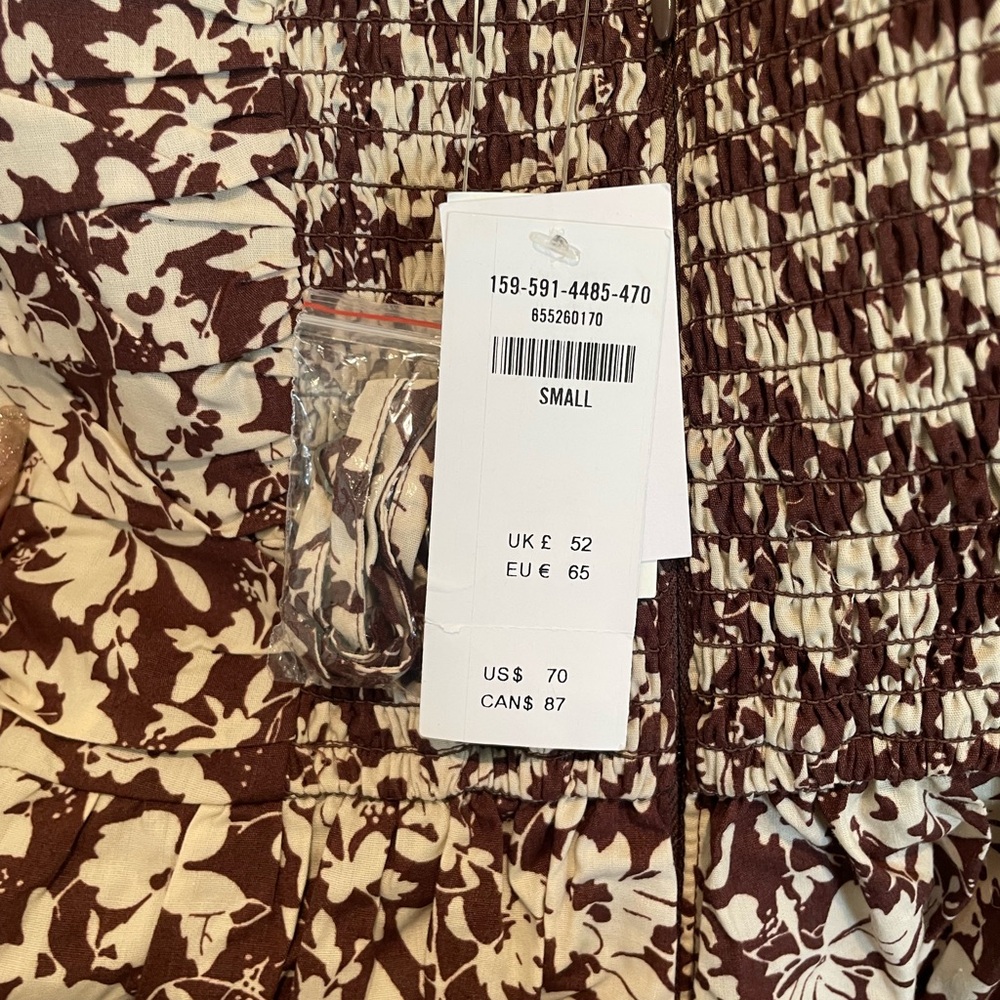 NWT Abercrombie & Fitch Emerson Ruched Strapless Romper - Picture 5 of 5